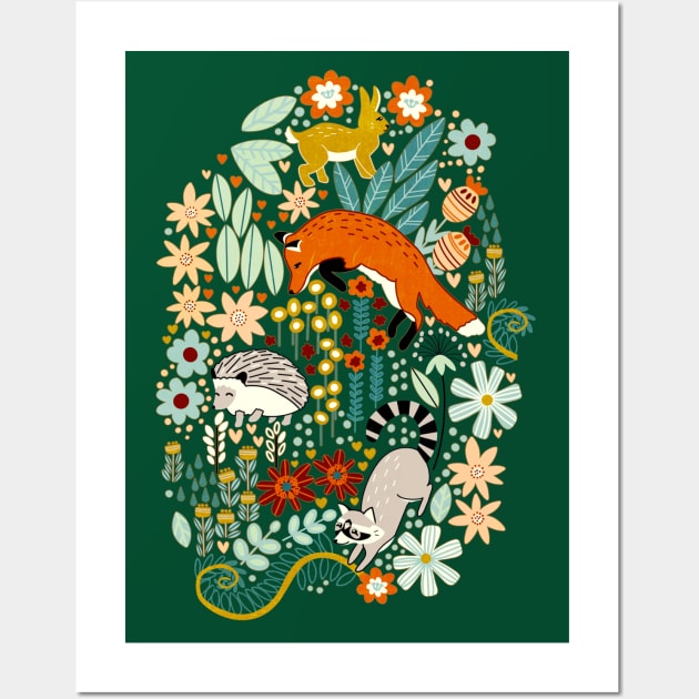 Cute Woodland Creatures Wall Art by TigaTiga